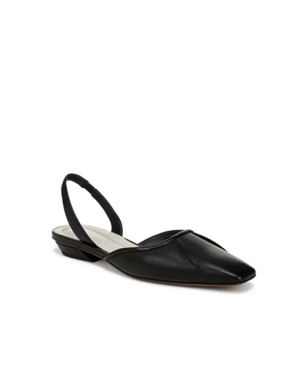 Franco Sarto Debbie Low heel Leather Slingbacks in Black Size 8